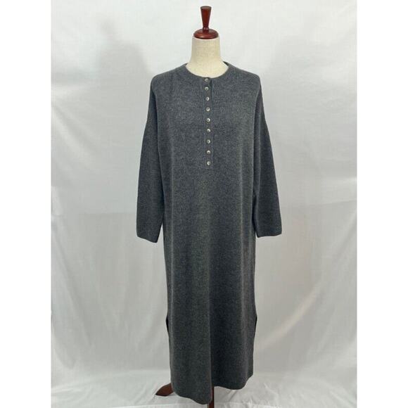 SISTER KATIE Sz S Small Baby Alpaca Merino Wool Sweater Dress Gray Midi Felicity - Picture 6 of 8